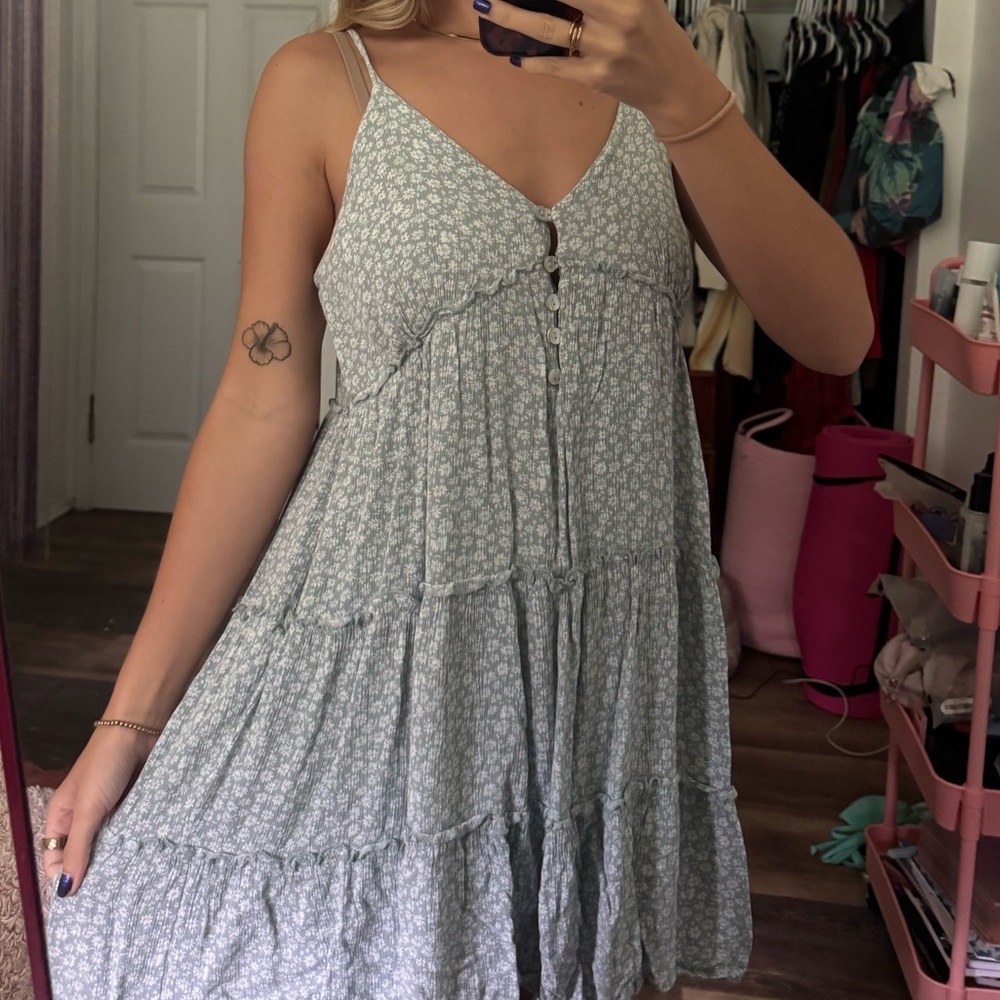 Altar’d State Light Blue Floral Midi Dress - Picture 10 of 10